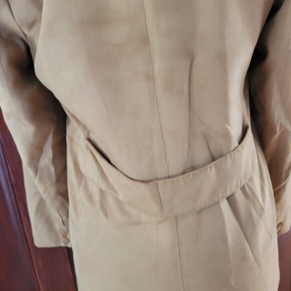 Jones New York Womens Camel Suede Trench Coat - Size S - Picture 3 of 7
